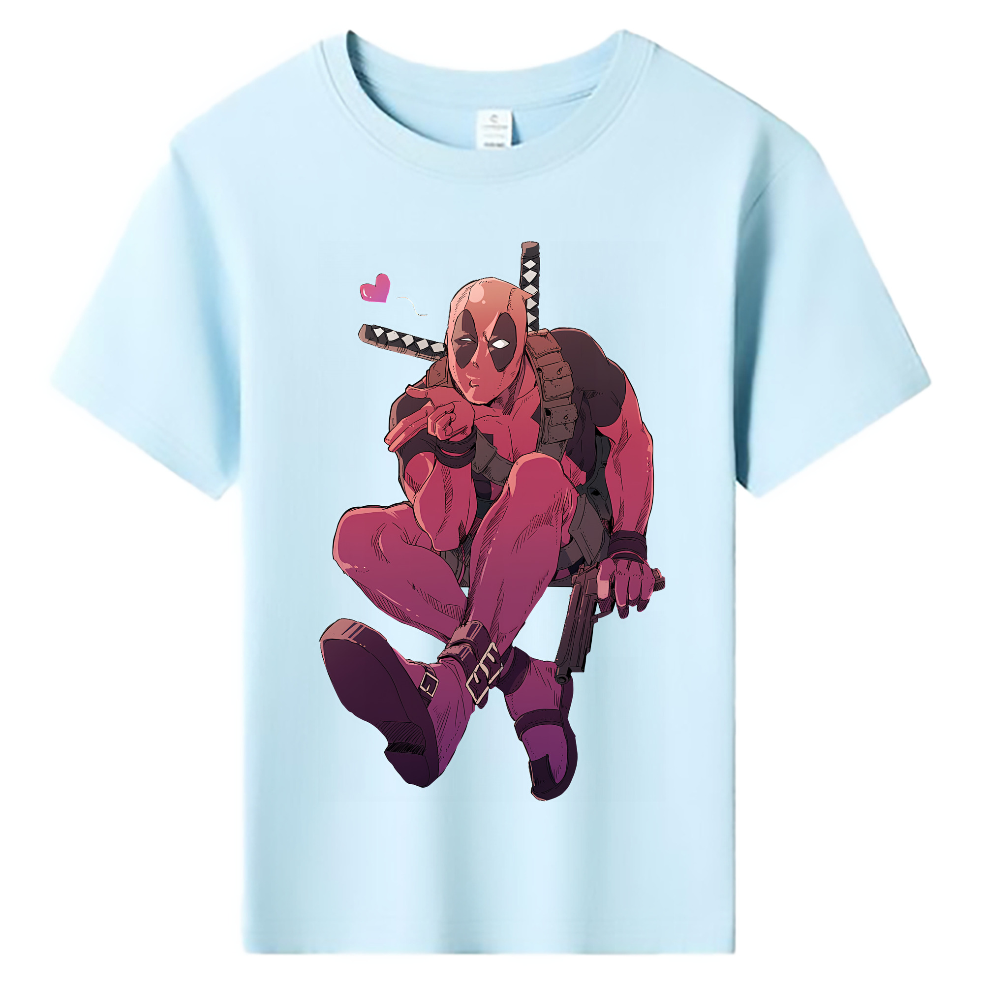 （画像用） Deadpool デッドプール 綿100％キッズTシャツ（フロントプリント）